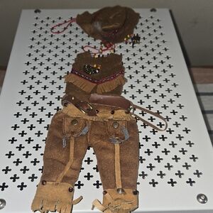 Brown Cowboy  Outfit Ornaments with Hat